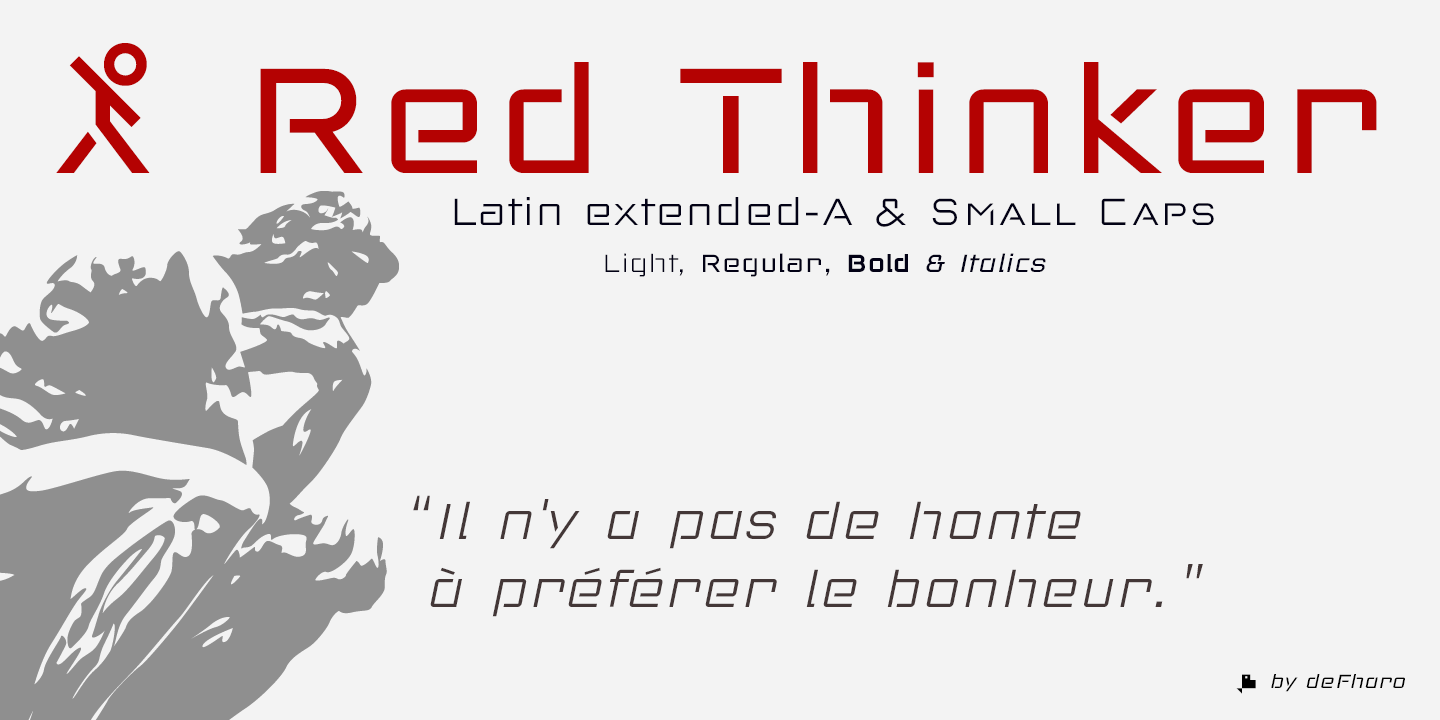 Przykład czcionki Red Thinker Bold Italic